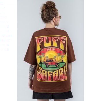 Camiseta Puff Life Oversized - Safari Marrom