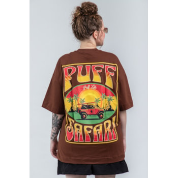 Camiseta Puff Life Oversized - Safari Marrom