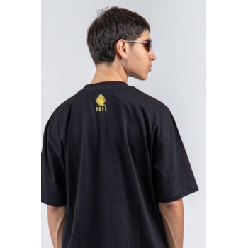 Camiseta Puff Life Streetwear - Logo Coroa Preto